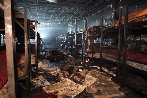 آتش‌سوزی مرکز ترک اعتیاد در حومه مشهد عمدی اعلام شد+عکس