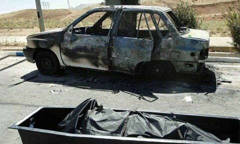 قتل مرد بهبهانی و آتش زدن جسد درون خودرو+عکس