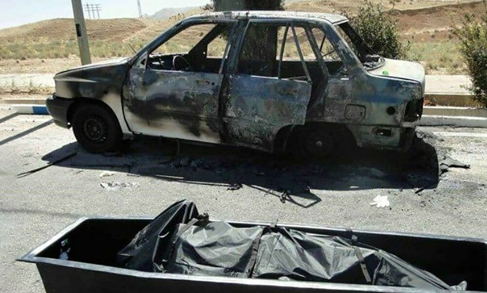 قتل مرد بهبهانی و آتش زدن جسد درون خودرو+عکس