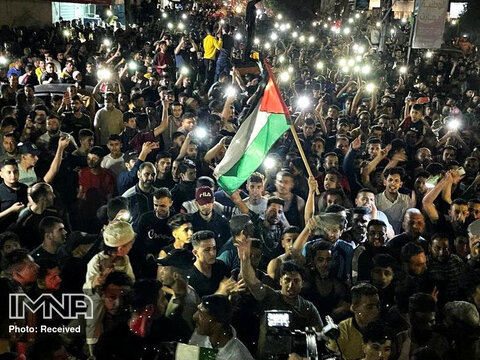شادی مردم فلسطین از پیروزی مقاومت