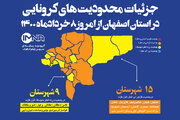 جزئیات محدودیت های کرونایی در استان اصفهان از امروز ۸ خرداد ۱۴۰۰ + محدودیت های انتخاباتی