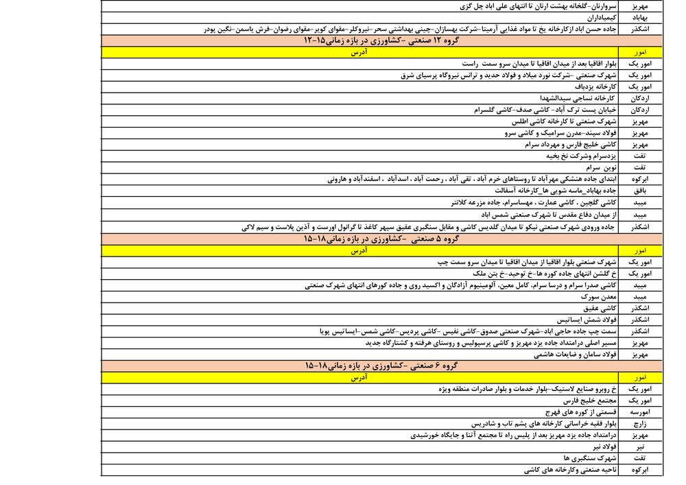 برنامه قطعی برق یزد ۸ خرداد ۱۴۰۰ + لیست مناطق و دانلود جدول هفته دوم خرداد
