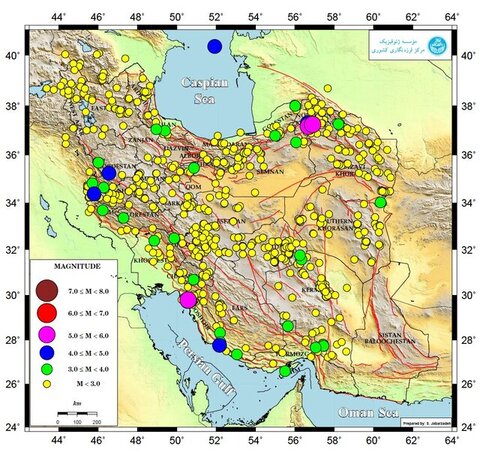 ایران در اردیبهشت ۱۴۰۰ چند بار لرزید؟