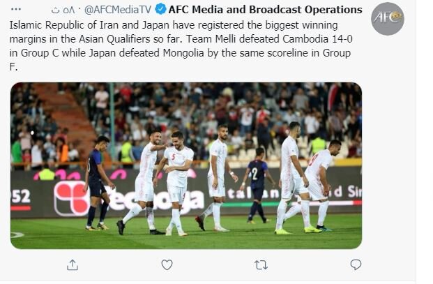 AFC: ایران و ژاپن رکورددار بهترین نتیجه انتخابی جام جهانی 2022 + عکس