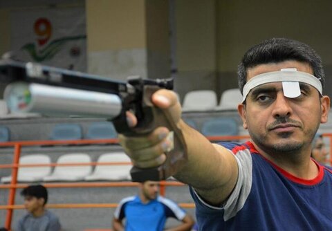 Javad Foroughi strikes gold in the men's 10m air pistol final 