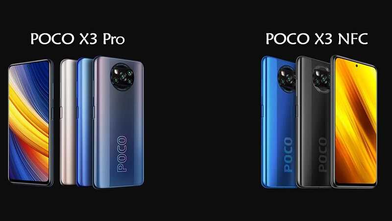 مقایسه گوشی شیائومی POCO X3 PRO و POCO X3 NFC+ لیست جزئیات
