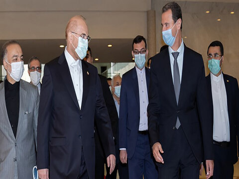 رئیس مجلس با بشار اسد دیدار کرد 