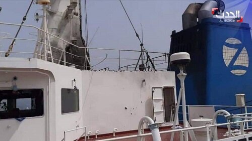 تصاویر کشتی اسرائیلی مرسر پس از حمله