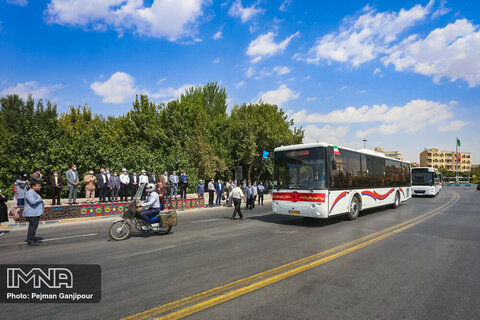 افتتاح اتوبوس های جدید اتوبوسرانی