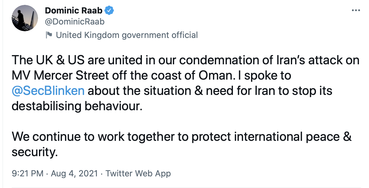 گفت‌وگوی وزیر خارجه انگلیس با آنتونی بلینکن درخصوص ایران