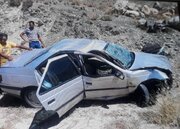 واژگونی پژو ۴۰۵ در محور تیران به داران