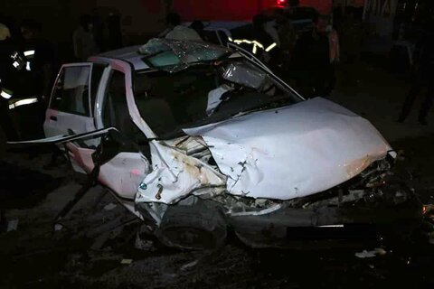 واژگونی خودرو سواری در بزرگراه تهران - قم ۲ کشته و ۲ مصدوم داشت