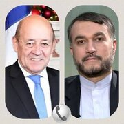 گفت وگوی تلفنی وزرای امور خارجه جمهوری اسلامی ایران و فرانسه