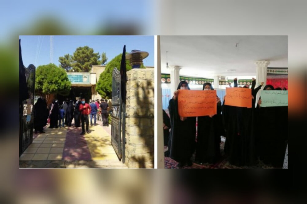 تجمع معترضان به انتخاب شهردار زن در درود