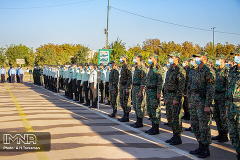 مراسم صبحگاه مشترک نیرو‌های مسلح در همدان‎‎