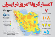 آمار کرونا امروز در ایران (پنجشنبه ۲۲ مهر ۱۴۰۰) + وضعیت شهرهای کشور