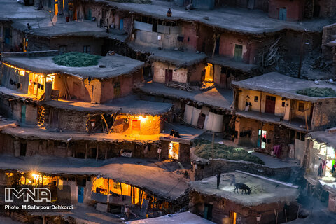 Iran's stair- stepped village in foothills of Zagros 
Sar Agha Seyed