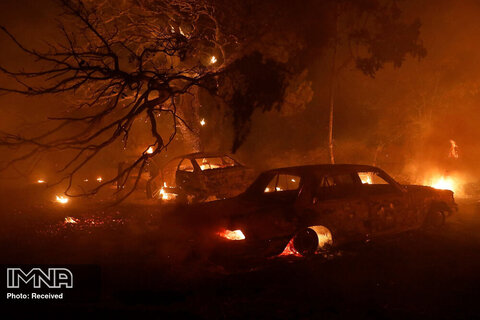 آتش سوزی در جنگل های حومه نئا کیفیسیا در شمال آتن، یونان
 3 اوت 2021
