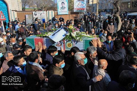 مراسم تشییع پیکر شهید تازه تفحص شده