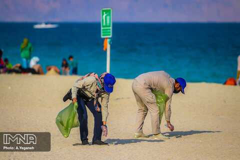 پاکسازی سواحل جزیره کیش