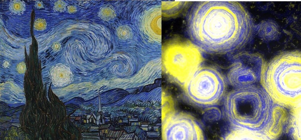 بازآفرینی نقاشی ونگوگ به کمک باکتری‌ها