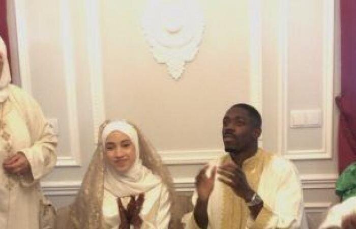 مراسم عروسی ستاره بارسلونا با پوشش اسلامی + عکس