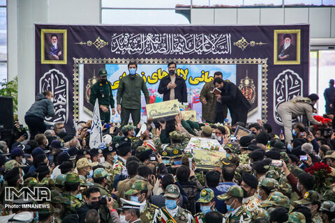 آیین استقبال از 9 تن از شهدای دفاع مقدس در شیراز