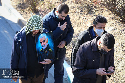 تشییع و تدفین دو شهید گمنام در پارک کوهستانی قائمیه‎