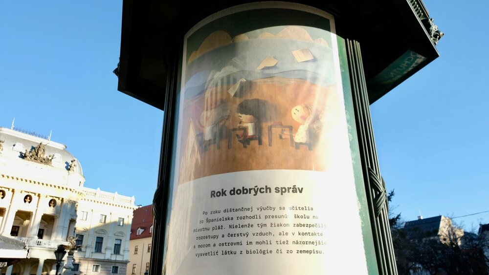 اخبار مثبت ۲۰۲۱ خیابان‌های براتیسلاوا را مصور می‌کند