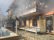 آتش‌سوزی در باغ‌تالار منطقه مَرغ+عکس