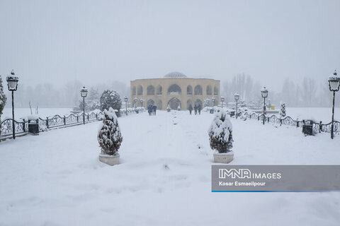 بارش برف شدید در تبریز