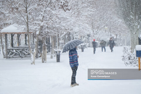 Snow blankets Iran's Tabriz