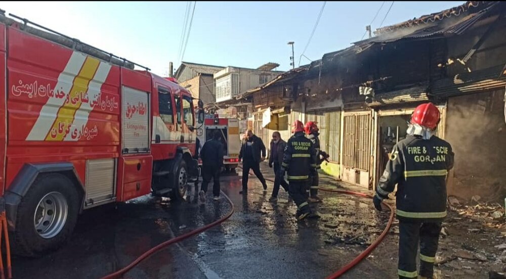 آتش‌سوزی در باشگاه بدنسازی در زرین شهر