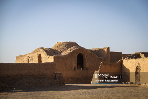 Haj Hasan Javaheri Castle rising out of  desert