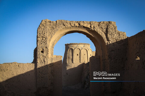 Haj Hasan Javaheri Castle rising out of desert