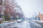 لغزندگی و یخبندان در جاده‌های اصفهان