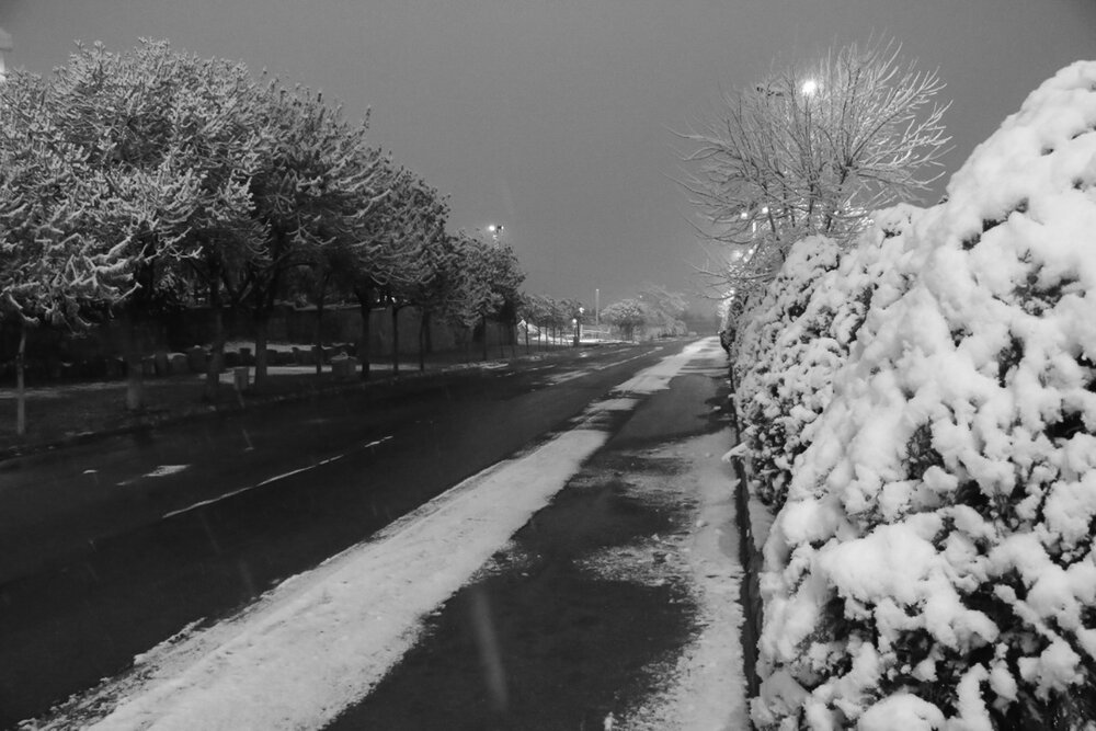 اولین بارش برف در صفه اصفهان