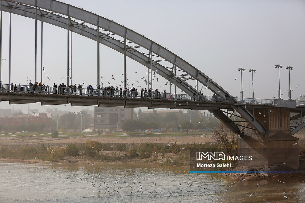 اخطار سطح نارنجی در خوزستان برای گرد و خاک