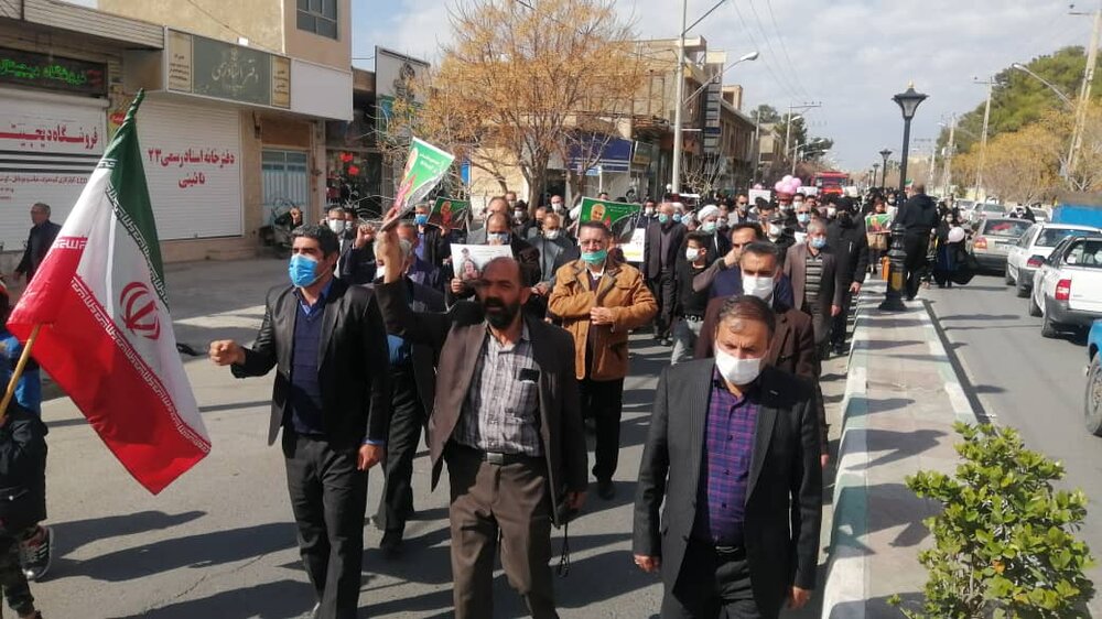 مراسم راهپیمایی ۲۲ بهمن در بادرود و نطنز
