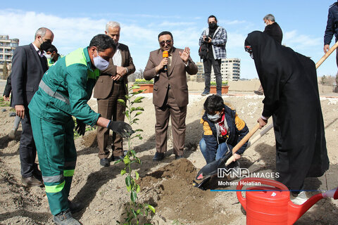 روز درختکاری با حضور مدیران شهری