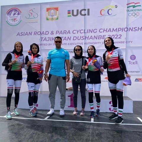 افتخارآفرینی بانوان دوچرخه‌سوار ایران در آسیا با لباس قرضی!