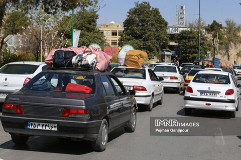 ترافیک خیابان های شهر در ایّام نوروز