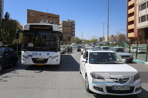 ترافیک خیابان های شهر در ایّام نوروز