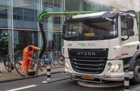 روتردام؛ میزبان کامیون‌های نظافت شهری هیدروژنی