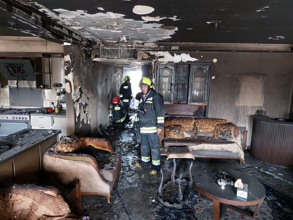 سوختگی ۸۰درصدی دو نفر در آتش‌سوزی منزل مسکونی