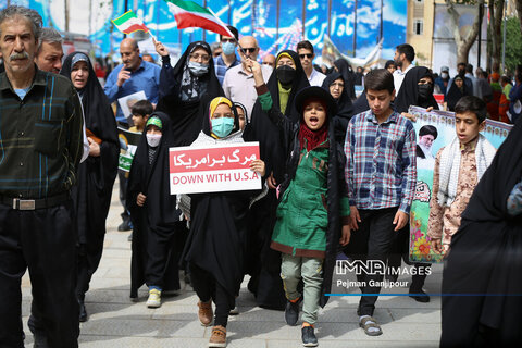 خروش مردم اصفهان در دفاع از مردم فلسطین در روز قدس