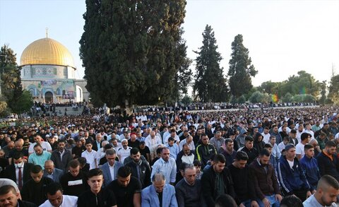 اقامه نماز عید فطر در مسجدالاقصی