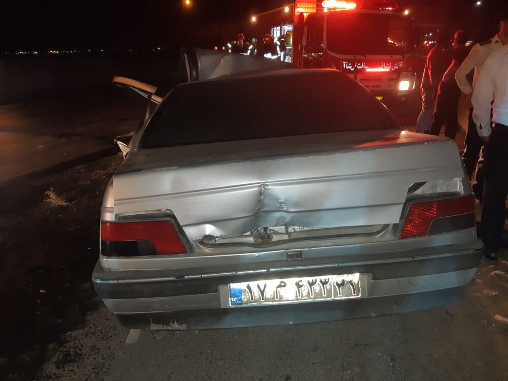 فوت راننده ۵۰ ساله در تصادف بزرگراه خلیج‌فارس اصفهان+عکس