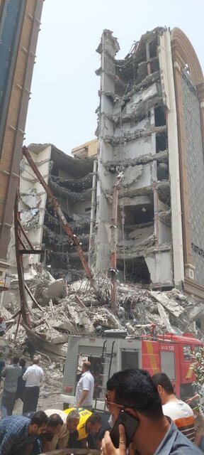آخرین اخبار ریزش ناگهانی ساختمان ۱۰ طبقه مترو پل در آبادان+جزئیات