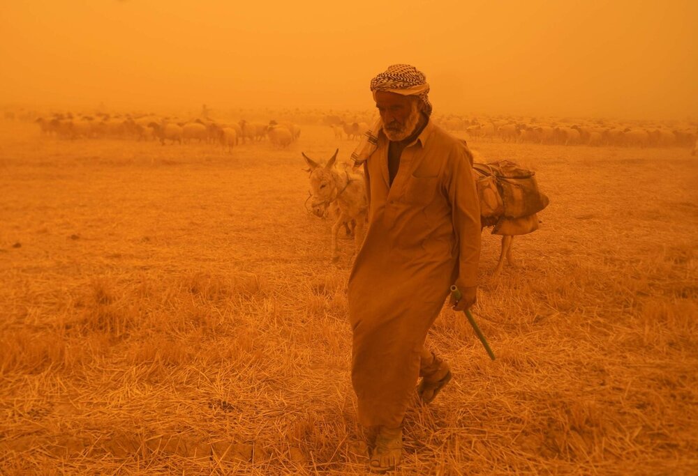 Skies turn orange in Middle Eastern cities due to sandstorms